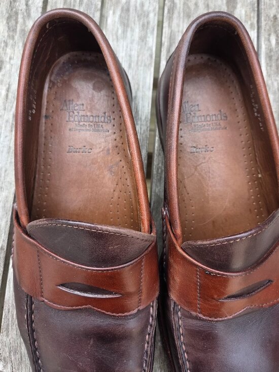 Allen Edmonds Burke 2-Tone  Leather Penny Loafers Mens 8.5D Made in USA main image 5